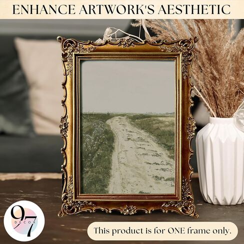 97 Decor 5x7 Antique Picture Frame - Gold Vintage Picture Frames 5x7, Ornate Frames 5 X 7 With Glass Front For Tabletop Photo Display And Wall Hanging, Victorian Poster Frame 5 By 7 in Saudi Arabia