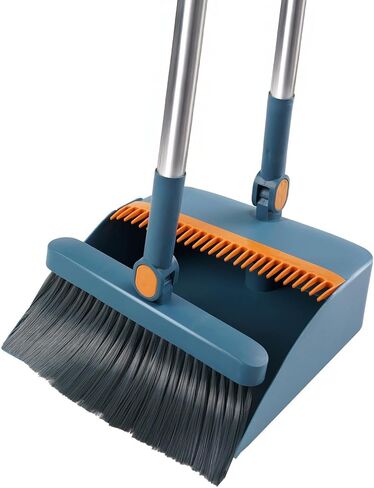 مكنسة و Dustpan في المنزل والمكاتب ، دبان مستقيم مع مكنسة قصيرة المقبض ، والسرد الكاسح الداخلي والخارجي (أسود وبرتقالي) in Kuwait