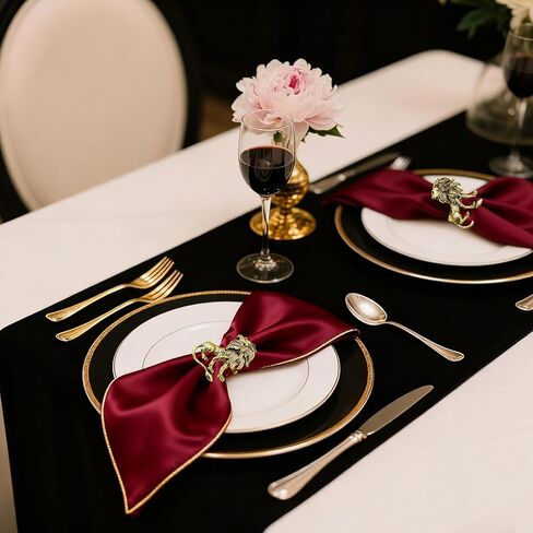 12 قطعة من حلقات منديل الأرنب الذهبية غير اللامعة، حوامل منديل معدنية على شكل أرنب، أبازيم منديل حيوانات لعيد الفصح، الربيع، وعطلات الزفاف، وحفلات العشاء، وديكورات الطاولات in Kuwait