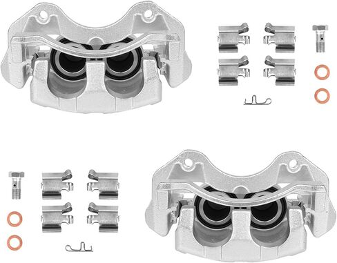Autoround 18B4827 18B4826 فرجار الفرامل الأمامية مع دعامة مناسبة لسيارة جيب جراند شيروكي 1999-2004، كلا جانبي السائق والراكب in Kuwait