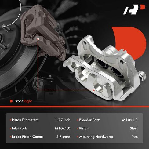 A-Premium Disc Brake Caliper Assembly with Bracket Compatible with Nissan & Infiniti Vehicles - Pathfinder, QX60, 2022 2023 - Front Right Passenger Side in Saudi Arabia