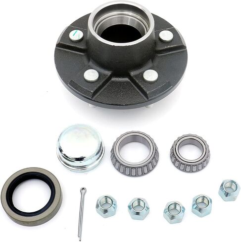 FKG Trailer Hub Kit 5 Bolt on 4.5" Bolt Circle Fit for 3,500 lb. axles with 1-3/8 Inch to 1-1/16 Inch Tapered Spindles in Saudi Arabia