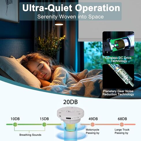 Motorized Blinds with Remote,Blackout Smart Roller Shades with App,Voice Control,Jacquard Fabric,Thermal Insulated Automatic Blinds,Electric Shades with USB/Solar Pannel.Jacquard White in Saudi Arabia