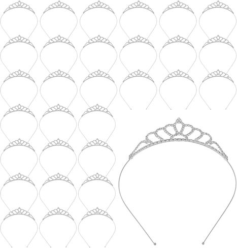 30 Pcs Tiaras Crowns Headbands for Women Girls, Silver Princess Tiara Bulk, Tiaras Rapunzel Crowns for Wedding Birthday Crystal Tiara for Prom, Bride, Pageant, Halloween in Saudi Arabia
