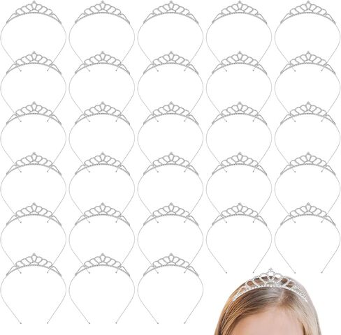 30 Pcs Tiaras Crowns Headbands for Women Girls, Silver Princess Tiara Bulk, Tiaras Rapunzel Crowns for Wedding Birthday Crystal Tiara for Prom, Bride, Pageant, Halloween in Saudi Arabia
