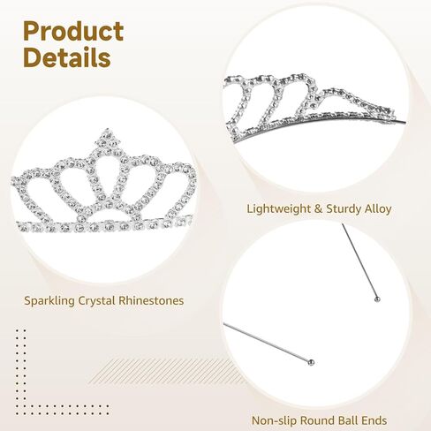 30 Pcs Tiaras Crowns Headbands for Women Girls, Silver Princess Tiara Bulk, Tiaras Rapunzel Crowns for Wedding Birthday Crystal Tiara for Prom, Bride, Pageant, Halloween in Saudi Arabia