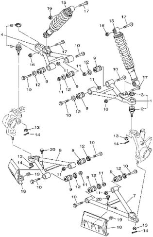 Front Shock Absorber Fits Yamaha Rhino 450 660 YXR450 YXR660 (2004-2009) in Saudi Arabia