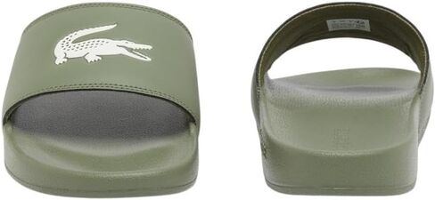 Lacoste Men's Serve Slide 0.0, Green & White Croc, 8 in Saudi Arabia