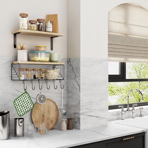 Fixwal Bathroom Floating Shelves Over Toilet Wall Shelves Set with Towel Storage Rack for Bathroom Organization & Wall Decor(Black) in Saudi Arabia
