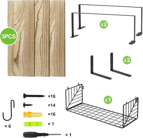 Fixwal Bathroom Floating Shelves Over Toilet Wall Shelves Set with Towel Storage Rack for Bathroom Organization & Wall Decor(Black) in Saudi Arabia