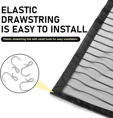 Downhill 2 PCS Front Hood Grille Protection Mesh, Air Intake Dustproof Net with 4 Hooks, 41.33In x 31.49In High-density Net Protector, Universal for Most Cars, Trucks, SUVs (Black) in Saudi Arabia