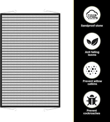 Downhill 2 PCS Front Hood Grille Protection Mesh, Air Intake Dustproof Net with 4 Hooks, 41.33In x 31.49In High-density Net Protector, Universal for Most Cars, Trucks, SUVs (Black) in Saudi Arabia