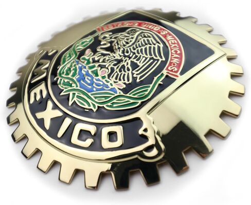 قسط الذهب ISO 9001 المكسيك العلم الذهبي الشواية شارة الشعار المكسيكي الذهبي للشاحنات والسيارات in Saudi Arabia