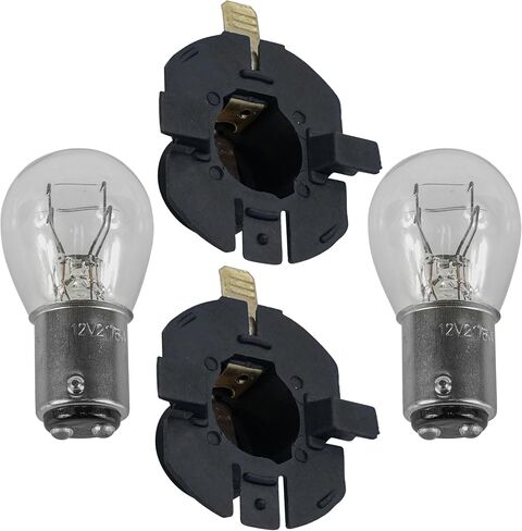Caltric Headlight Socket and Bulb Compatible with Cub Cadet 11530 1x 2X 524 1515 1517 1525 1527 1529 1600 1800 2146 2164 2176 2185 2186 2206 2518 3184 3206 x2 in Saudi Arabia