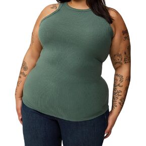 Torrid Women's Plus Size Shirt - Ribbed High Neck Tank Top in Saudi Arabia