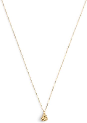 COACH Signature Quilted Heart Pendant Necklace in Saudi Arabia