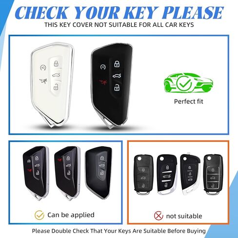لغطاء Volkswagen Key Fob، حافظة مفاتيح ناعمة من مادة TPU للحماية الكاملة متوافقة مع VW Golf GTI Skoda Octavia ID3 ID4 MK8، 5 أزرار (فضي وردي) in Kuwait