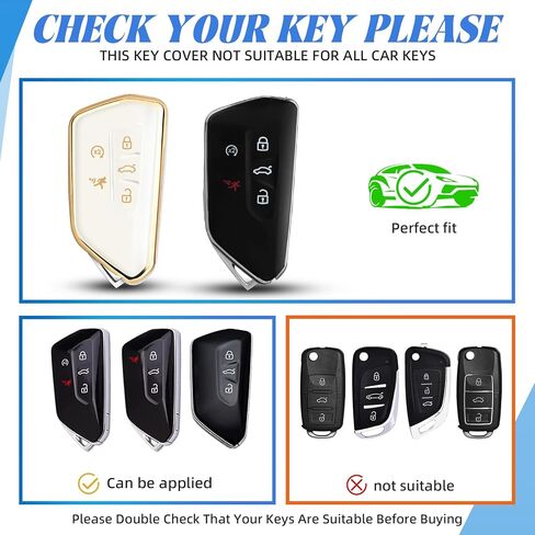 لغطاء Volkswagen Key Fob، حافظة مفاتيح ناعمة من مادة TPU للحماية الكاملة متوافقة مع VW Golf GTI Skoda Octavia ID3 ID4 MK8، 5 أزرار (فضي وردي) in Kuwait