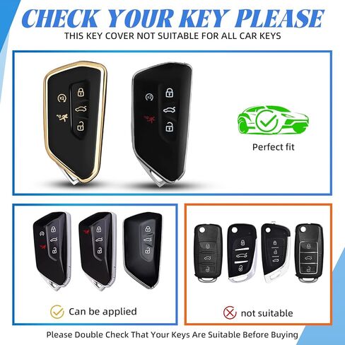 لغطاء Volkswagen Key Fob، حافظة مفاتيح ناعمة من مادة TPU للحماية الكاملة متوافقة مع VW Golf GTI Skoda Octavia ID3 ID4 MK8، 5 أزرار (فضي وردي) in Saudi Arabia