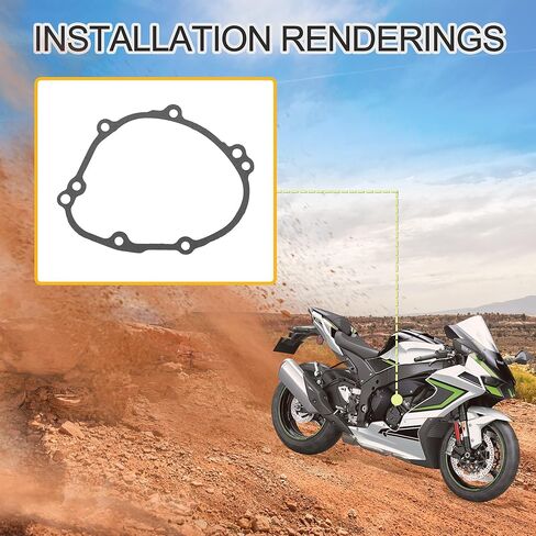 GOOFIT Stator Generator Crankcase Cover Gasket Replacement for ZX10R ZX-10R 06-10 in Saudi Arabia