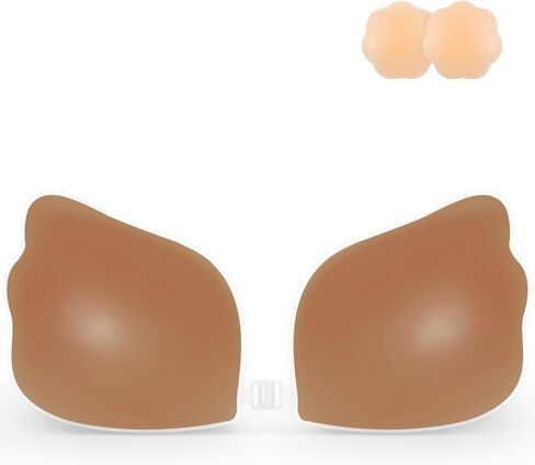 Niidor Strapless Bra, Sticky Bras Adhesive Bra Invisible Silicone Bra Stick On Bra for Backless Dress with Nipple Covers in Saudi Arabia