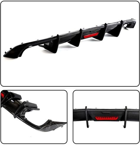 MCARCAR KIT A4 Carbon Fiber Rear Diffuser for Audi A4 B9 2017-2019 Base Sedan 4Door Customized Rear Lower Bumper Lip Spoiler Body Kit Factory Outlet (A4 B9 Base Model) in Saudi Arabia