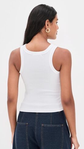 قميص نسائي من Perfectwhitetee Elle Rib بدون أكمام in Kuwait