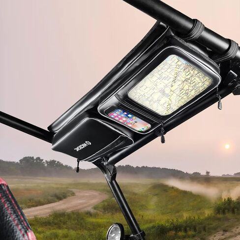 حقيبة سقف NICECNC UTV، حقيبة تخزين علوية PVC RZR XP 1000 مطورة، قماش طارد للماء عالي التحمل لا يوجد حقيبة خريطة مقاومة للاهتراء، متوافقة مع Polaris RZR XP 1000/S 4 1000 Turbo 2014-2023 in Saudi Arabia