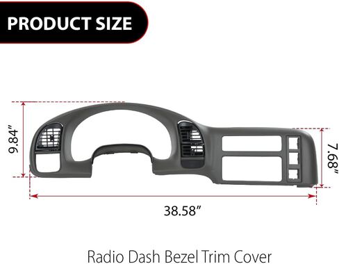 لوحة حافة مجموعة راديو DOTCOM Dash متوافقة مع غطاء لوحة القيادة GMC Safari/Chevy Astro 1995-2005 باللون البيج 15718197 in Kuwait