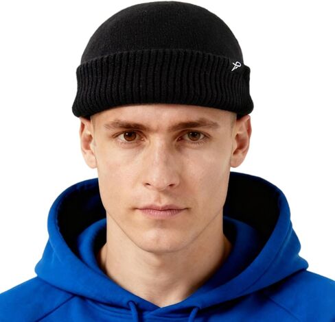 Comhats M/L/XL/XXL Short Fisherman Beanies Hat Men Women, Trawler Knit Winter Hat, Light Warmth Skull Cap for Fall Spring in Saudi Arabia