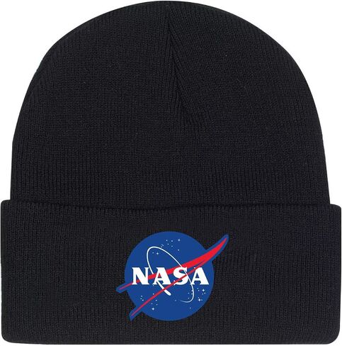 Rothco Deluxe NASA Meatball Logo Embroidered Watch Cap | NASA Beanie | NASA Winter Cap Black in Saudi Arabia