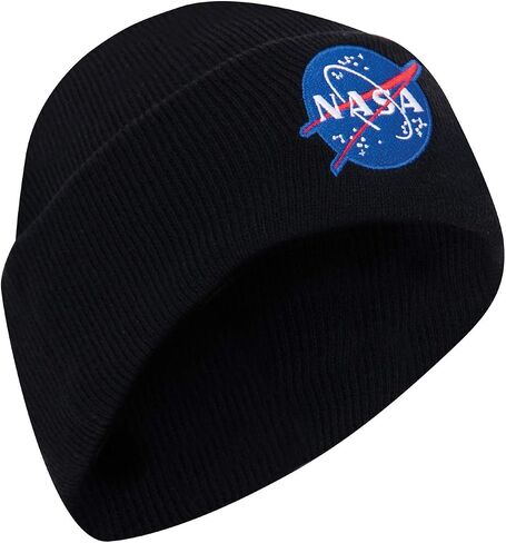 Rothco Deluxe NASA Meatball Logo Embroidered Watch Cap | NASA Beanie | NASA Winter Cap Black in Saudi Arabia