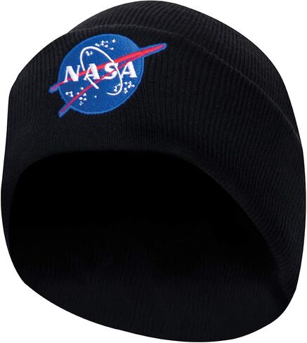 Rothco Deluxe NASA Meatball Logo Embroidered Watch Cap | NASA Beanie | NASA Winter Cap Black in Saudi Arabia