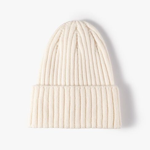 Soft Thick Ribbed Knit Beanie for Men and Women - Cold Weather Essential in Saudi Arabia