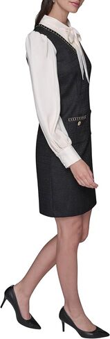 Karl Lagerfeld Women's Long Sleeve Textured Tweed Dress in Saudi Arabia