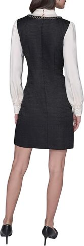 Karl Lagerfeld Women's Long Sleeve Textured Tweed Dress in Saudi Arabia