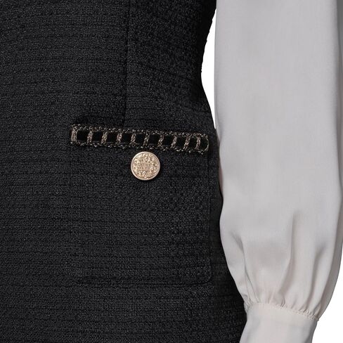 Karl Lagerfeld Women's Long Sleeve Textured Tweed Dress in Saudi Arabia