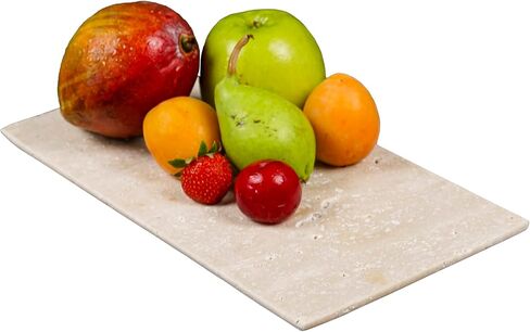 Natural Travertine Marble Rectangle Tray 11"x5.9" – Decorative Vanity Organizer for Jewelry, Candles and Perfume, Countertop Storage for Bathroom, Dresser and Kitchen, Gift for Women (Travertine) in Saudi Arabia