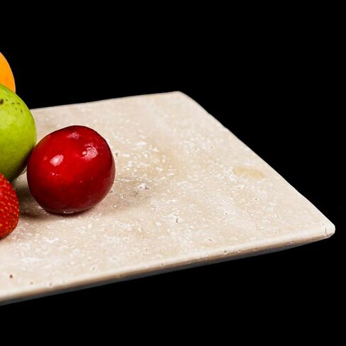 Natural Travertine Marble Rectangle Tray 11"x5.9" – Decorative Vanity Organizer for Jewelry, Candles and Perfume, Countertop Storage for Bathroom, Dresser and Kitchen, Gift for Women (Travertine) in Saudi Arabia