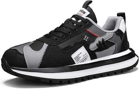 Mens Fashion Multicolor Lace-Up Platform Sneakers Low-Top Non Slip Round Toe Casual Chunky Sports Shoes for Gym Sports Tennis Jogging Running Walking in Saudi Arabia