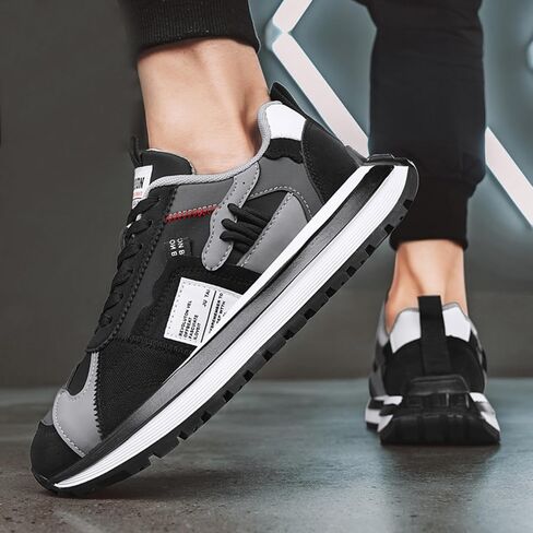 Mens Fashion Multicolor Lace-Up Platform Sneakers Low-Top Non Slip Round Toe Casual Chunky Sports Shoes for Gym Sports Tennis Jogging Running Walking in Saudi Arabia
