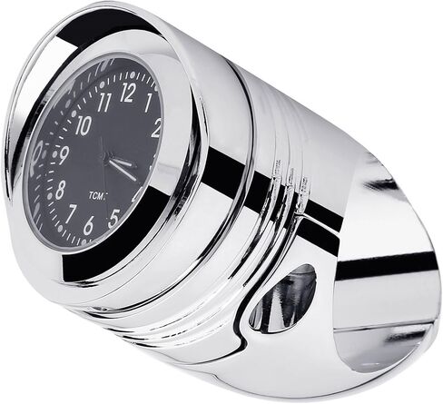 XMT-MOTO العالمي للدراجات النارية الألومنيوم المقود جبل على مدار الساعة تناسب 1 1/4 "(1.25") المقود (كروم) in Saudi Arabia
