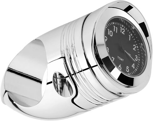 XMT-MOTO العالمي للدراجات النارية الألومنيوم المقود جبل على مدار الساعة تناسب 1 1/4 "(1.25") المقود (كروم) in Saudi Arabia