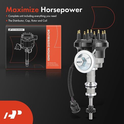 A-Premium Ignition Distributor Compatible with Ford F-150, F-100, F-250, F-350, E-100/E-250/E-350 Econoline, LTD, Custom, Country Sedan & Lincoln Continental, Mark IV & Mercury Cougar, Grand Marquis in Saudi Arabia