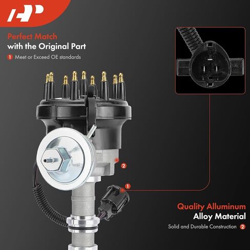 A-Premium Ignition Distributor Compatible with Ford F-150, F-100, F-250, F-350, E-100/E-250/E-350 Econoline, LTD, Custom, Country Sedan & Lincoln Continental, Mark IV & Mercury Cougar, Grand Marquis in Saudi Arabia