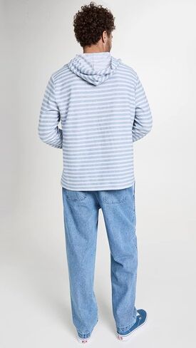 Vince Men's Textured Stripe Hoodie in Saudi Arabia