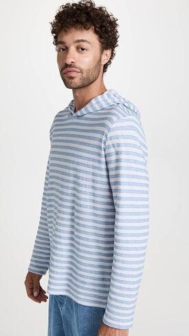 Vince Men's Textured Stripe Hoodie in Saudi Arabia