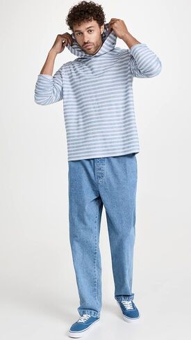Vince Men's Textured Stripe Hoodie in Saudi Arabia