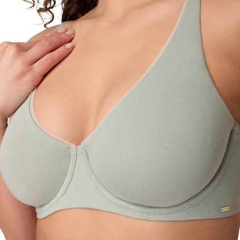 Bali Women's, Cotton Collection 2-ply Underwire Bra, Moisture-Wicking, Full Coverage, Convertible Straps in Saudi Arabia