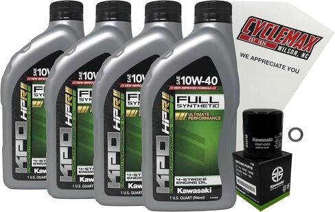 Full-Synthetic KPO Oil Change Kit compatible with 2024-2025 Kawasaki NINJA 500 ZX5 in Saudi Arabia
